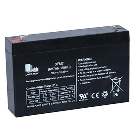 6V 7Ah Sealed LeadAcid Rechargeable TV Bat