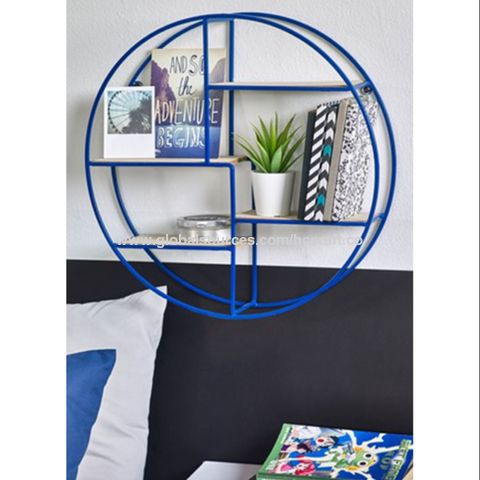Blue Metallic Framework Circular S